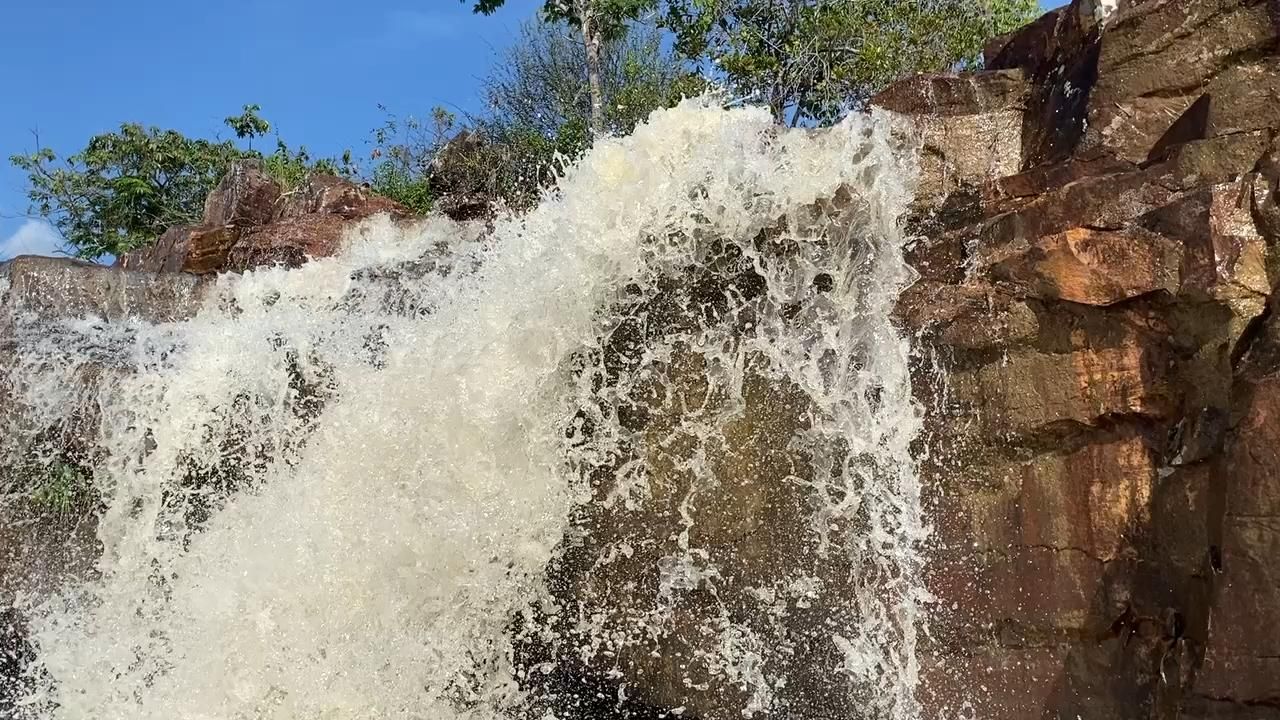Waterfall swim